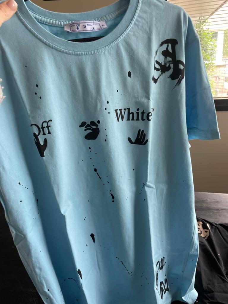 Off White t-shits maat l, Kleding | Heren, T-shirts, Ophalen of Verzenden, Zo goed als nieuw, Zwart