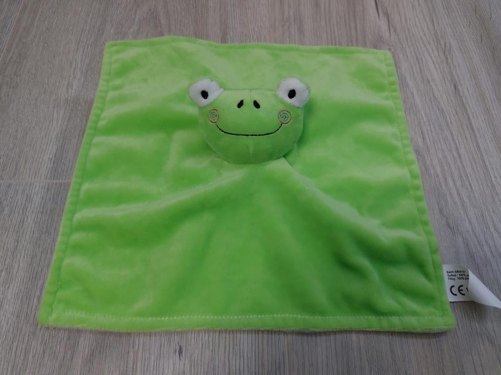 Knuffel knuffeldoekje Wibra kikker groen L1250, Ophalen of Verzenden, Zo goed als nieuw, Beer