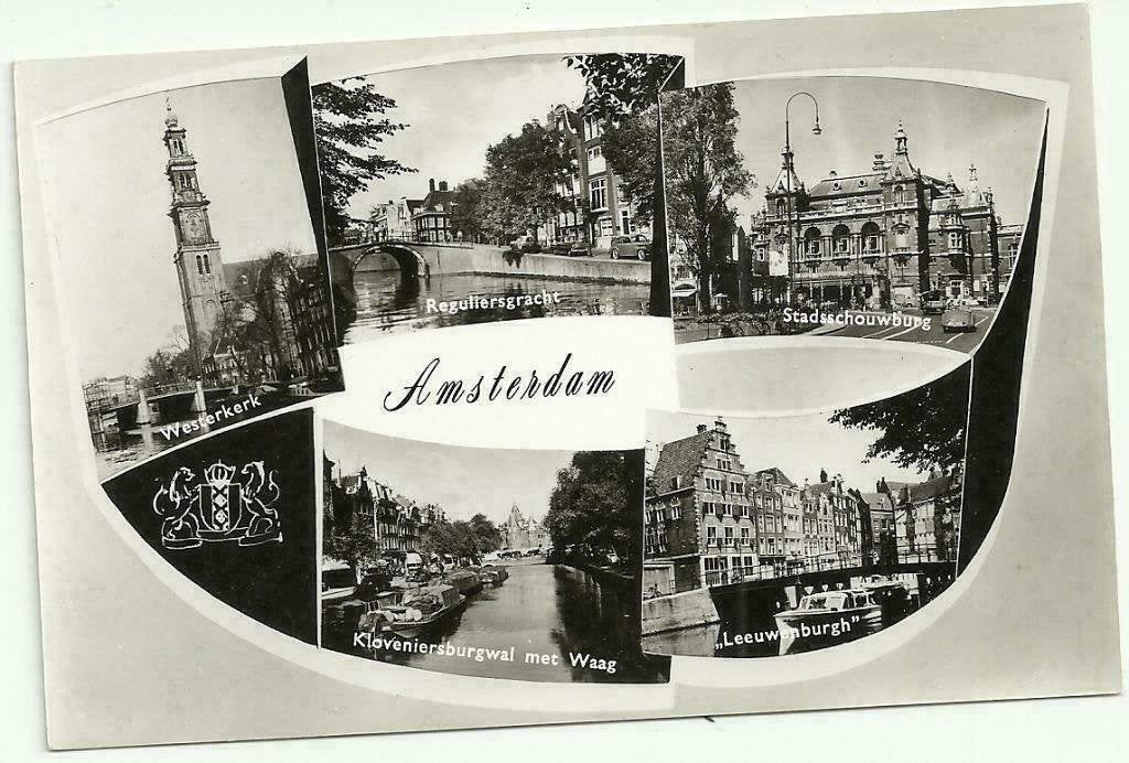 AK Amsterdam - 5 x Groeten uit......, Verzenden, 1960 tot 1980, Ongelopen, Noord-Holland