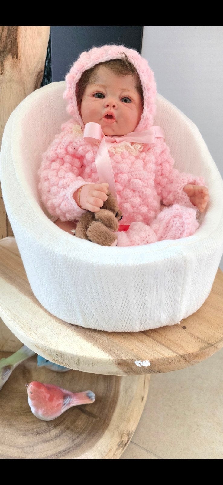 Fotografie voor Reborn babypop  stoeltje, Verzenden, Babypop
