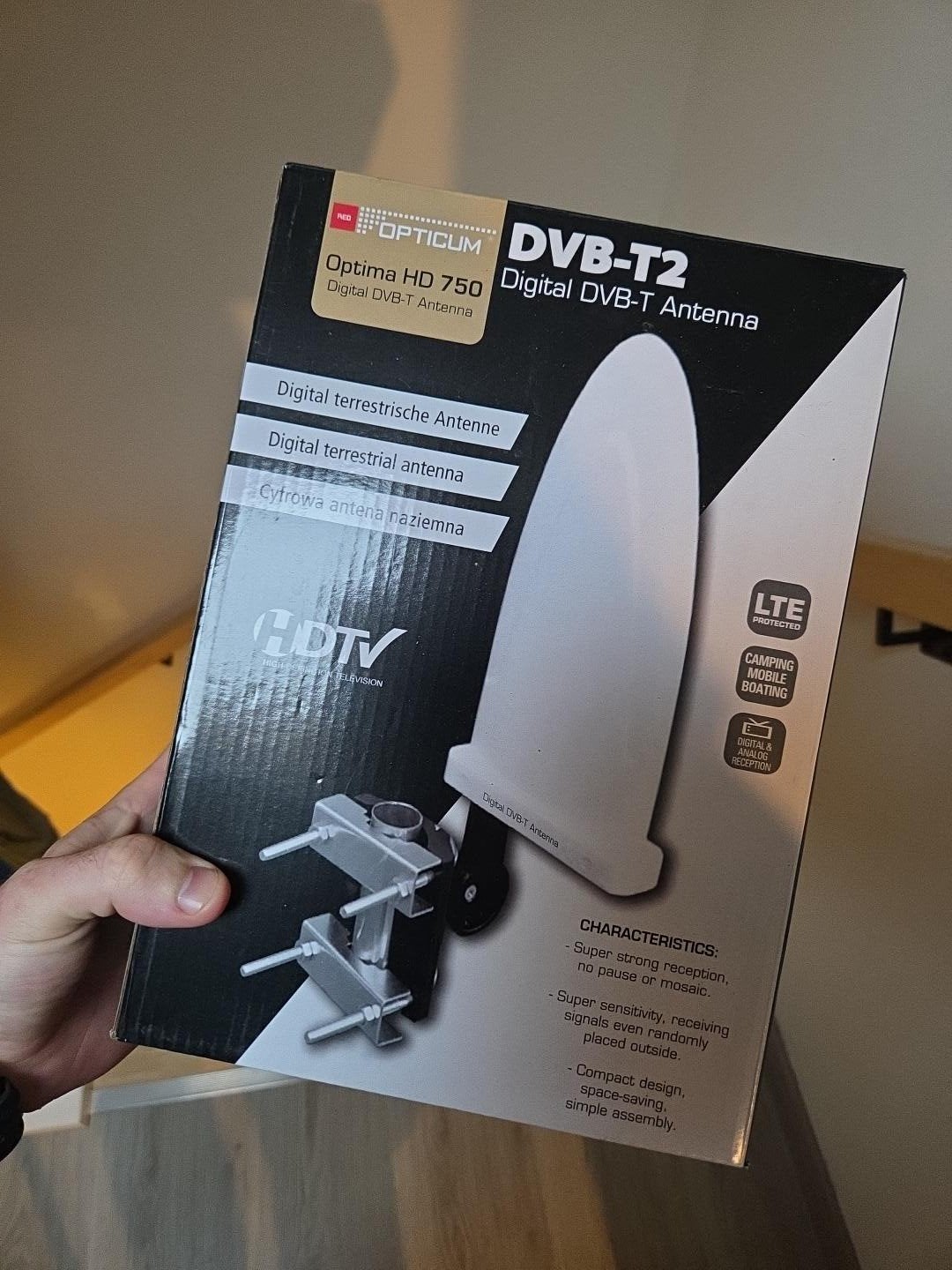 Digitale Antenne Opticum Optima HD 750 DVB-T2, Ophalen of Verzenden, Nieuw, Antenne