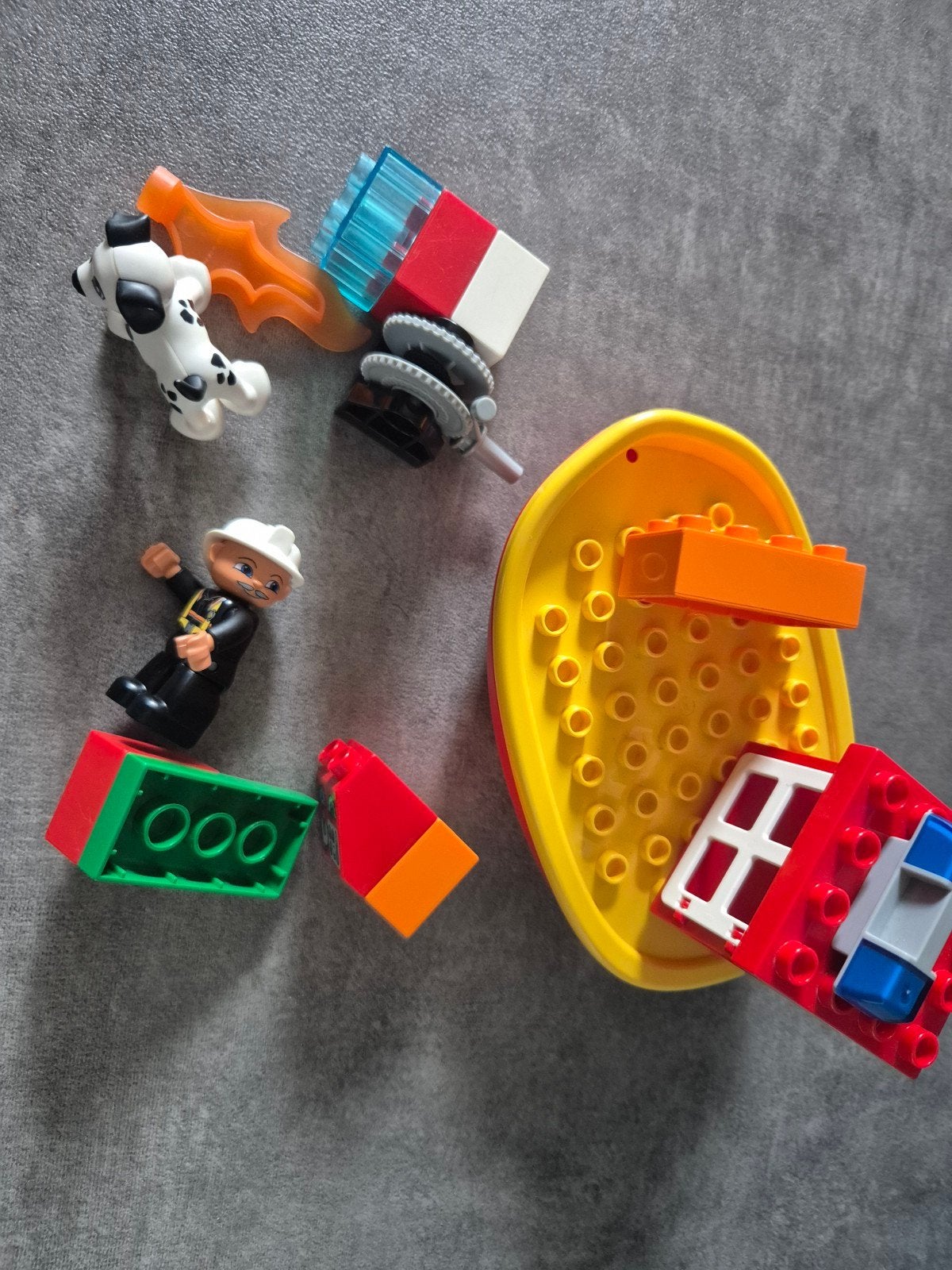 duplo brandweerboot, Ophalen, Duplo