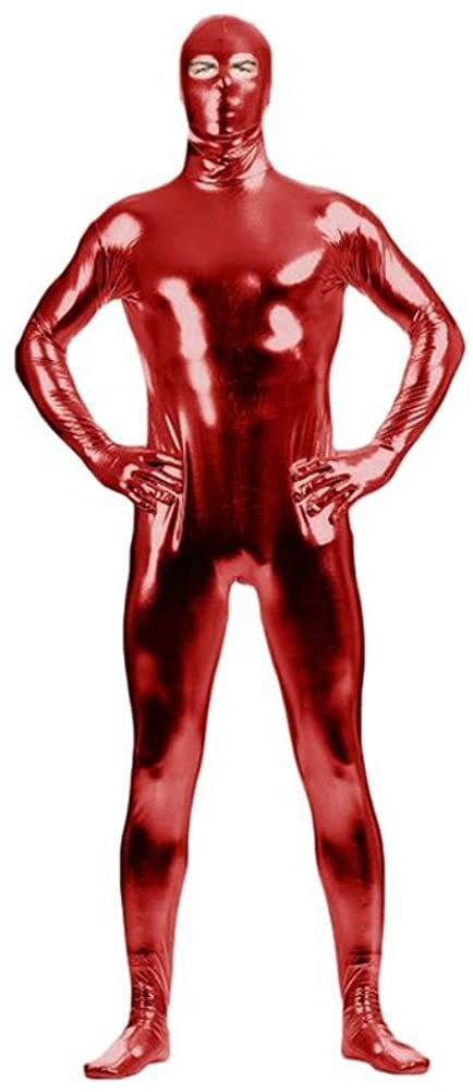 Rode heren bodysuit / catsuit glimmend zentai wetlook mannen, Verzenden, Nieuw, Overige maten, Overige thema's