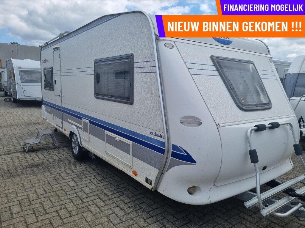 Hobby exclusive 540 UL MOVER + VOORTENT + ENKELE BEDDEN, Caravans en Kamperen, Rondzit, Hobby, 7 tot 8 meter, Bedrijf