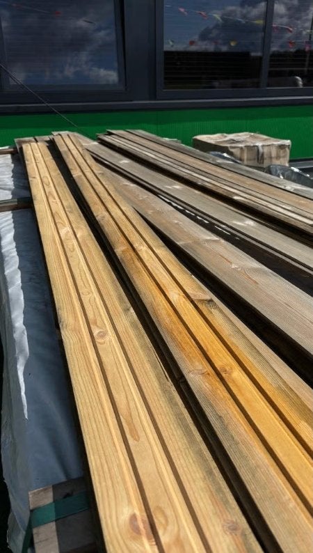 UITVERKOOP! Gevelbekleding 0.42 per plank, Ophalen, Minder dan 25 mm, Grenen, Nieuw