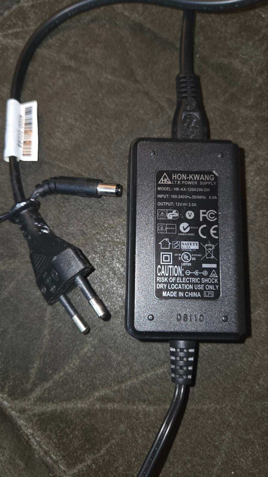 12V 2.0A Voeding Adapter HK-AX-120A200-DH, Ophalen of Verzenden, Gebruikt