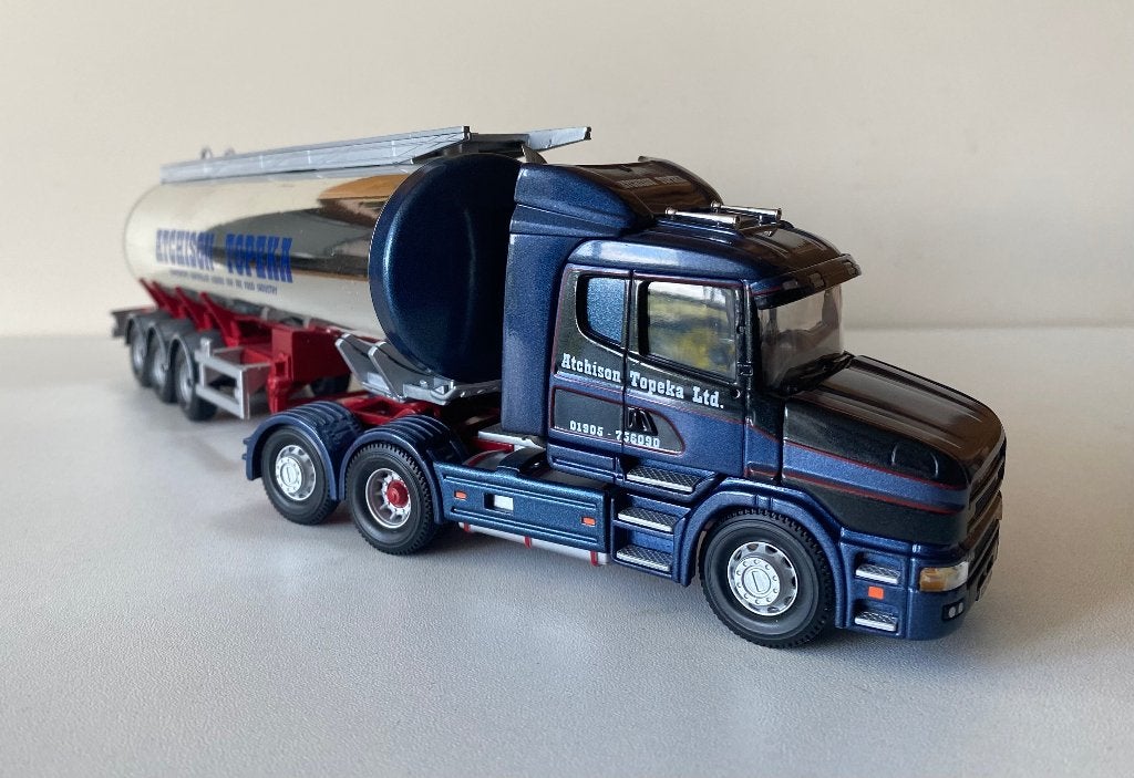 Corgi -Scania 124 L 420 Torpedo Atchison Tanker Topeka Ltd, Ophalen of Verzenden, Zo goed als nieuw, Bus of Vrachtwagen, Corgi