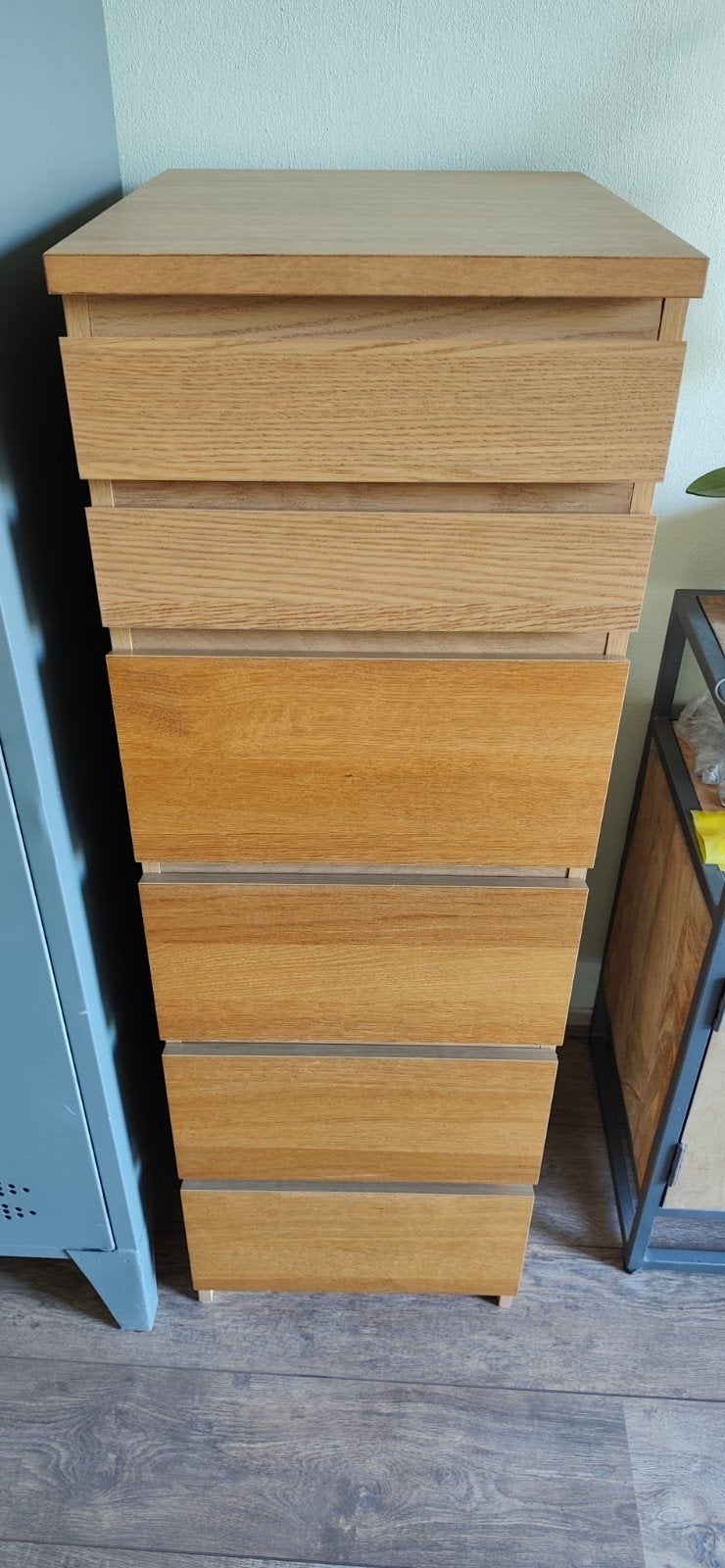 ikea malm  ladekast met spiegel - Eiken look, Ophalen, Minder dan 50 cm, Gebruikt, 100 tot 150 cm