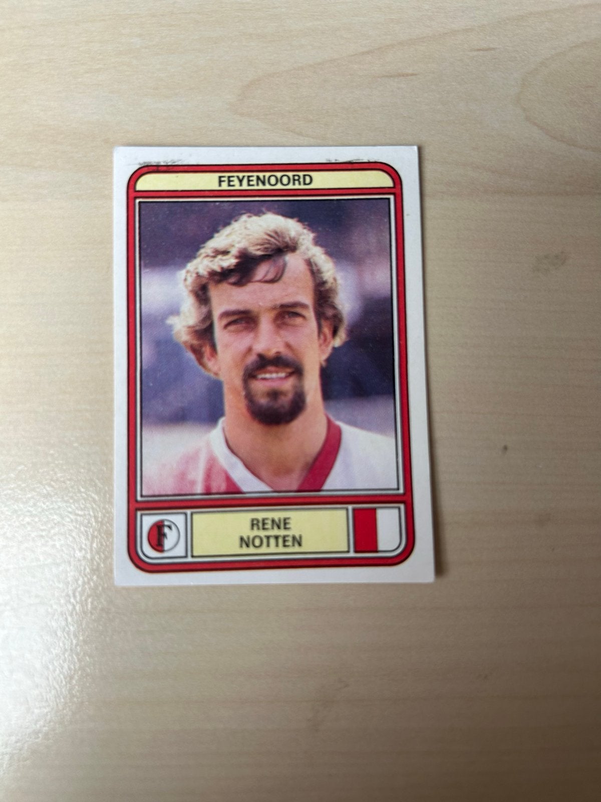 Panini Voetbal 80 - René Notten - Feyenoord, Ophalen of Verzenden, Zo goed als nieuw, Feyenoord, Poster, Plaatje of Sticker