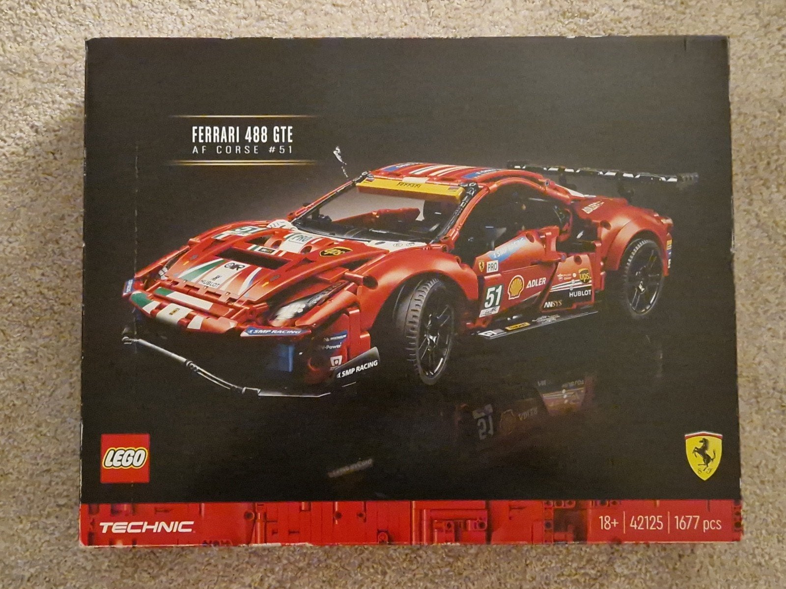 LEGO Technic Ferrari 488 GTE AF Corse #51 (42125) Nieuw, Ophalen of Verzenden, Nieuw, Overige merken