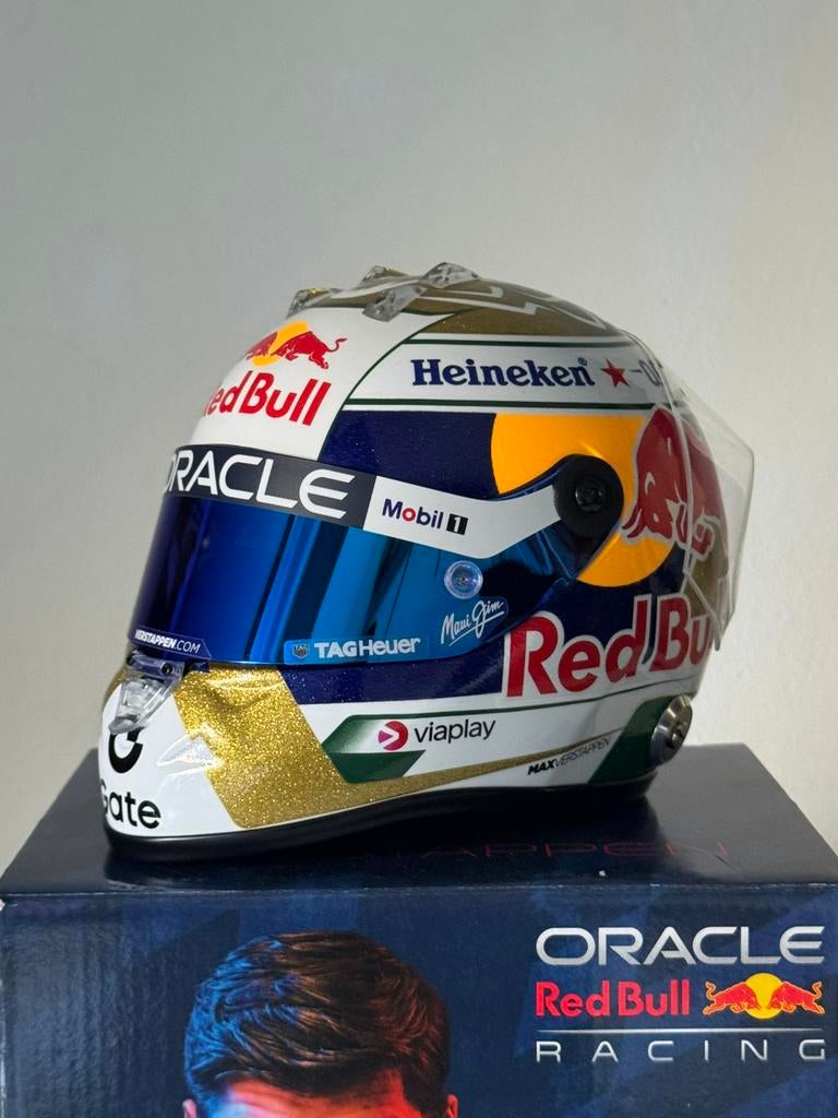 Helm Max Verstappen Brazilië 2025 schaal 1:2, Ophalen of Verzenden, Nieuw, Formule 1