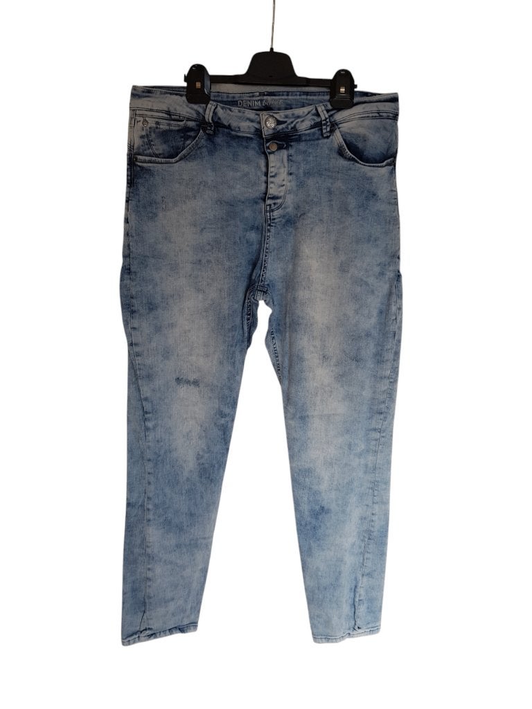 Prachtige blauwe MISS ETAM stretch spijkerbroek Becky mt 44., Zo goed als nieuw, Verzenden, Blauw, Miss Etam