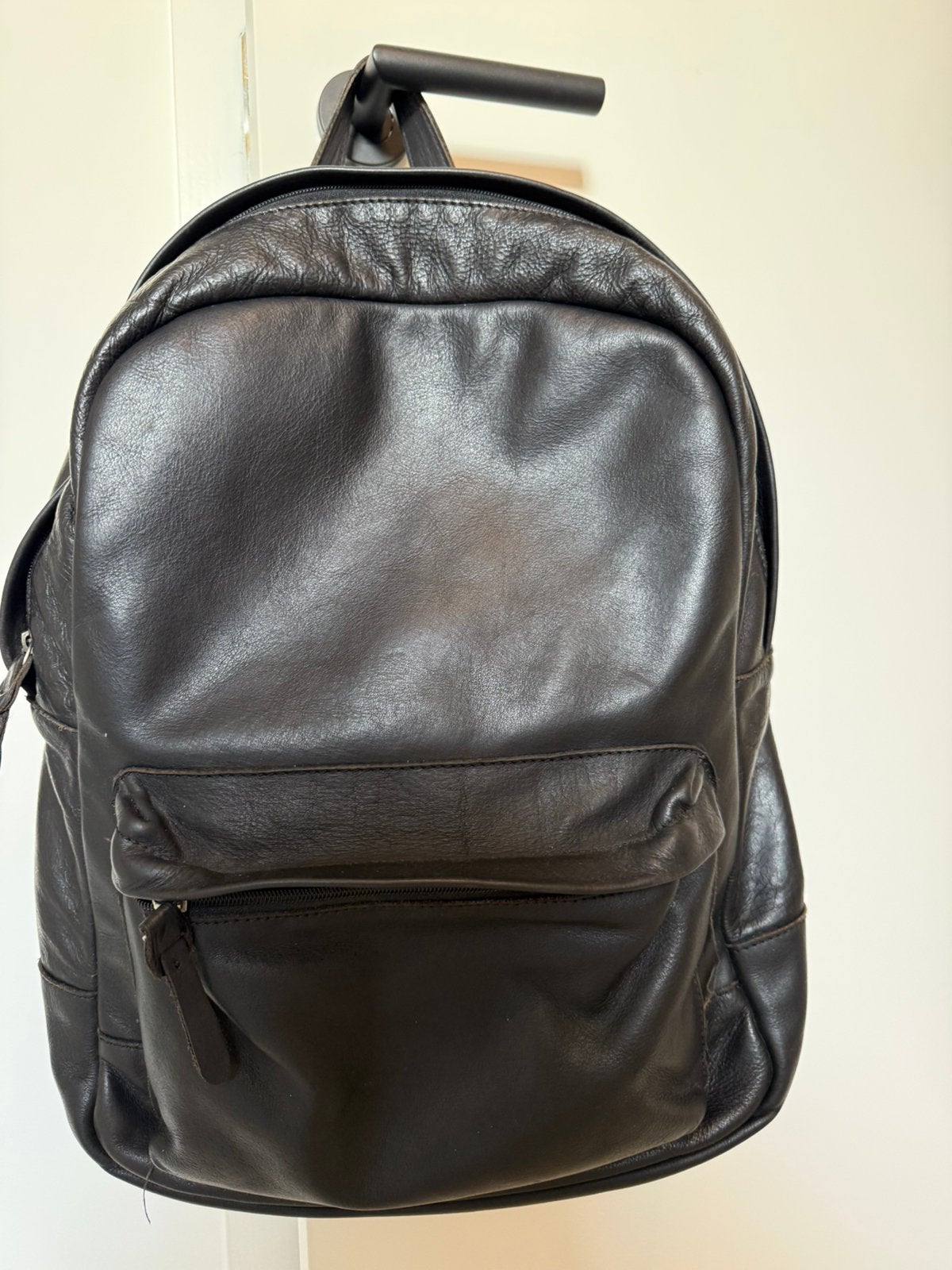 Cowboysback leren rugtas, Gebruikt, 25 tot 40 cm, Ophalen, Overige merken