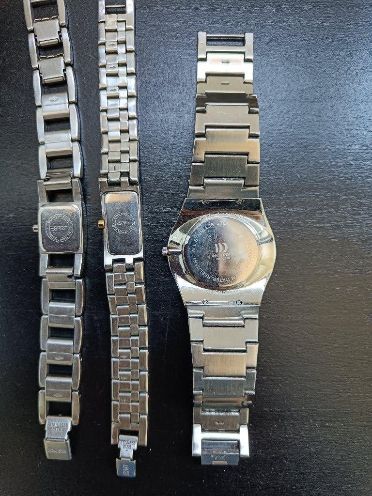 Danish Design herenhorloge, 2 Espirit en Seiko dameshorloge, Sieraden, Tassen en Uiterlijk, Gebruikt, Staal, Polshorloge, Ophalen of Verzenden