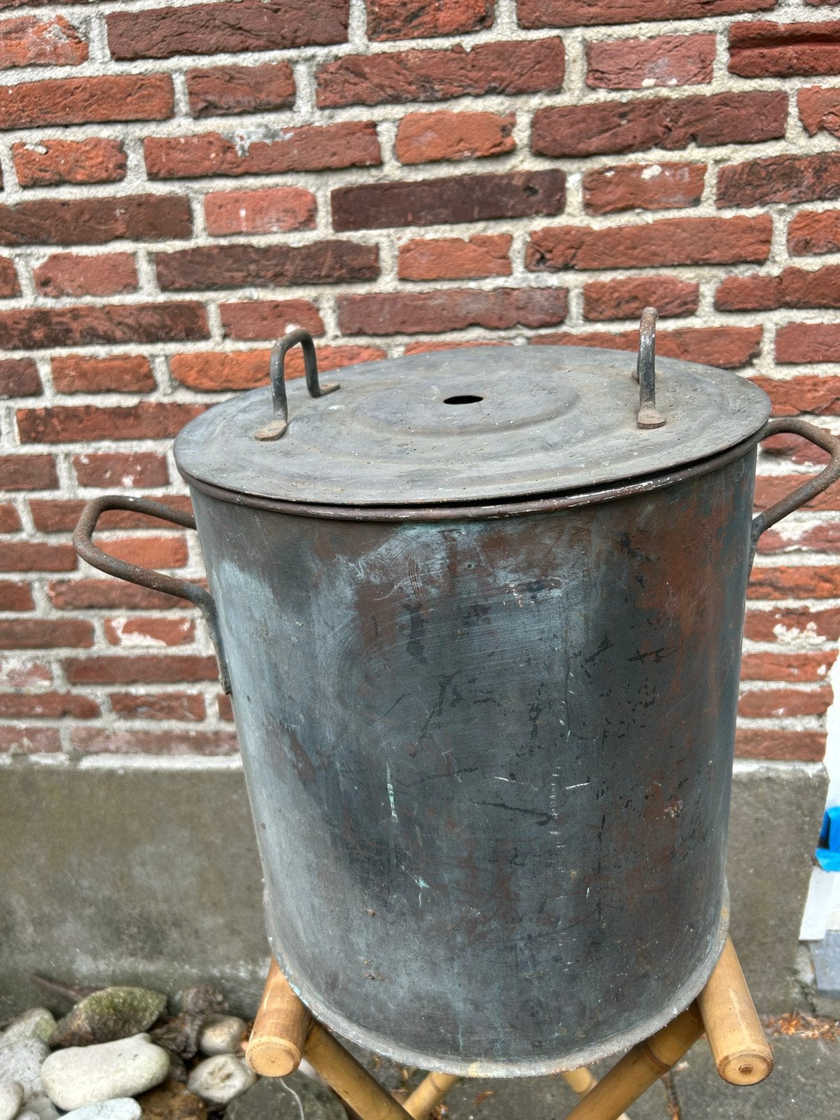 Originele koperen weckketel, Antiek en Kunst, Ophalen, Koper