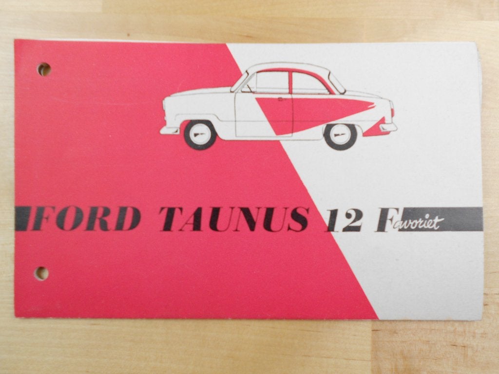 Ford Taunus 12M Favoriet Brochure 1953, Gelezen, Ford, Ophalen of Verzenden, Ford
