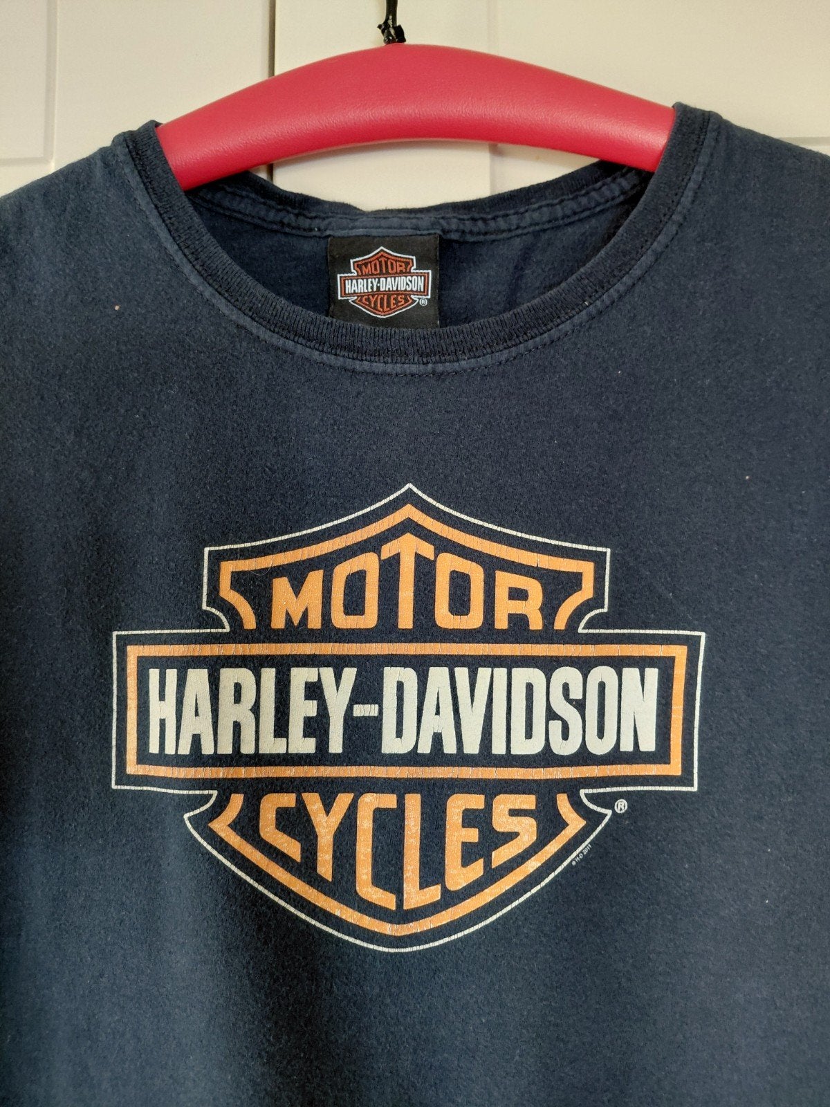 Vintage Harley Davidson T-shirt  - Motor Saloon A' fo, Harley Davidson, Zwart, Ophalen of Verzenden, Korte mouw