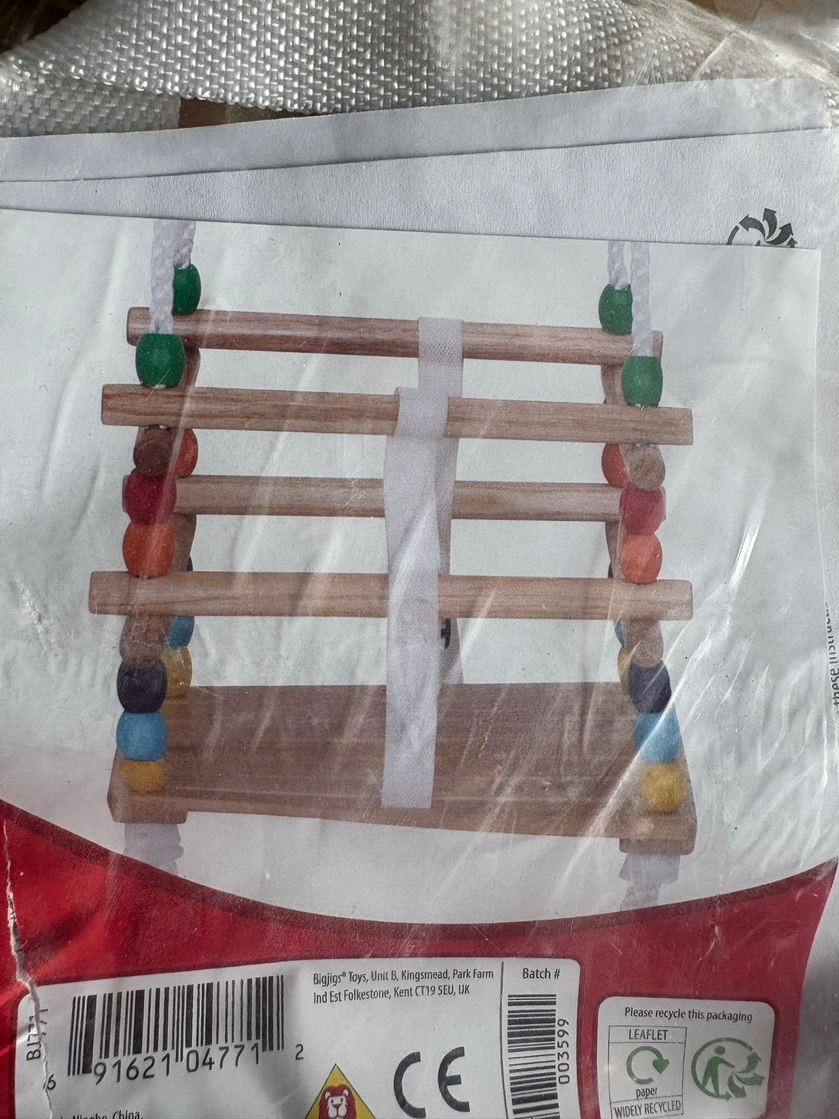 Bigjigs Houten schommel - Cradle Swing, Ophalen, Nieuw, Schommel