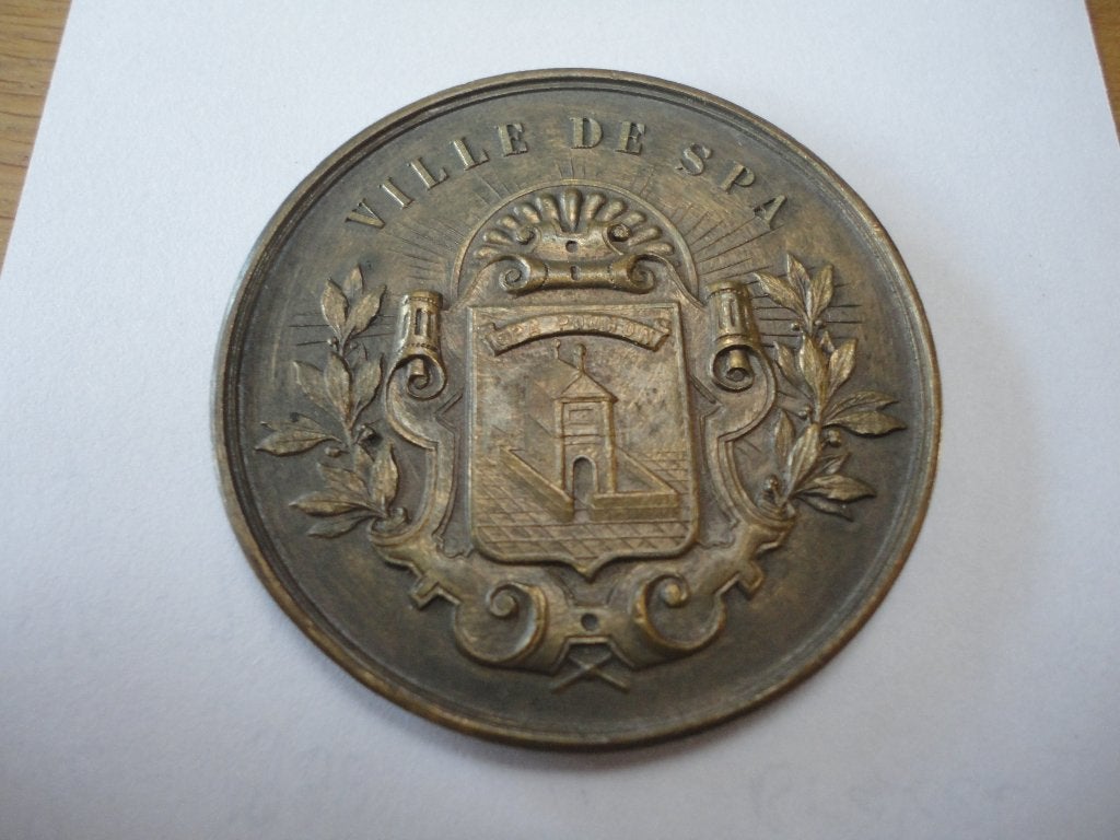 Medaille Concours Hippique Officiel Spa 1937, Ophalen of Verzenden, Brons, Buitenland