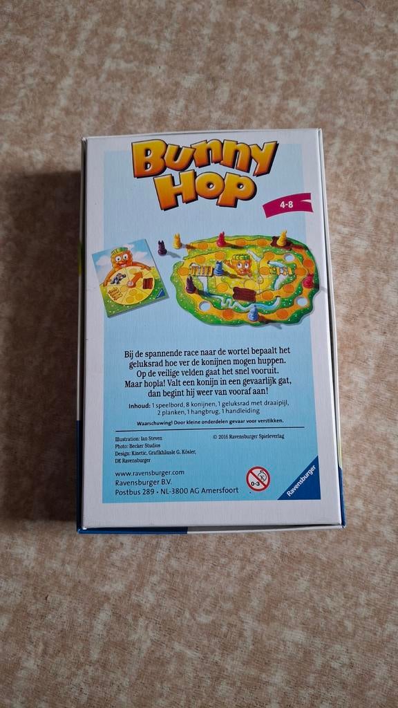 Bunny Hop Konijnen Race Ravensburger Spel 4-8 jaar, Drie of vier spelers, Ophalen of Verzenden, Gebruikt, Ravensburger