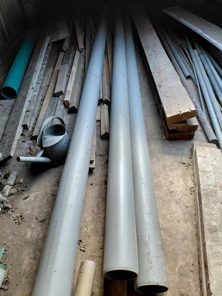 3 nieuwePVC buizen diameter 160mm, 15 meter lang, Ophalen