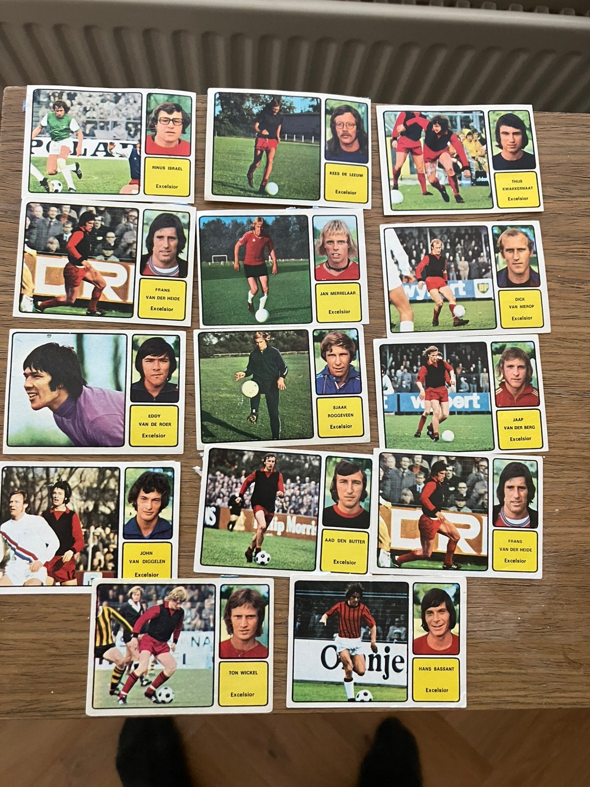 Excelsior panini Vanderhout 1974-1975, Ophalen of Verzenden, Gebruikt, Buitenlandse clubs, Poster, Plaatje of Sticker