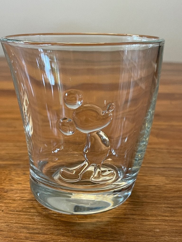 2 unieke Mickey Mouse glazen, Ophalen of Verzenden, Mickey Mouse, Nieuw, Servies