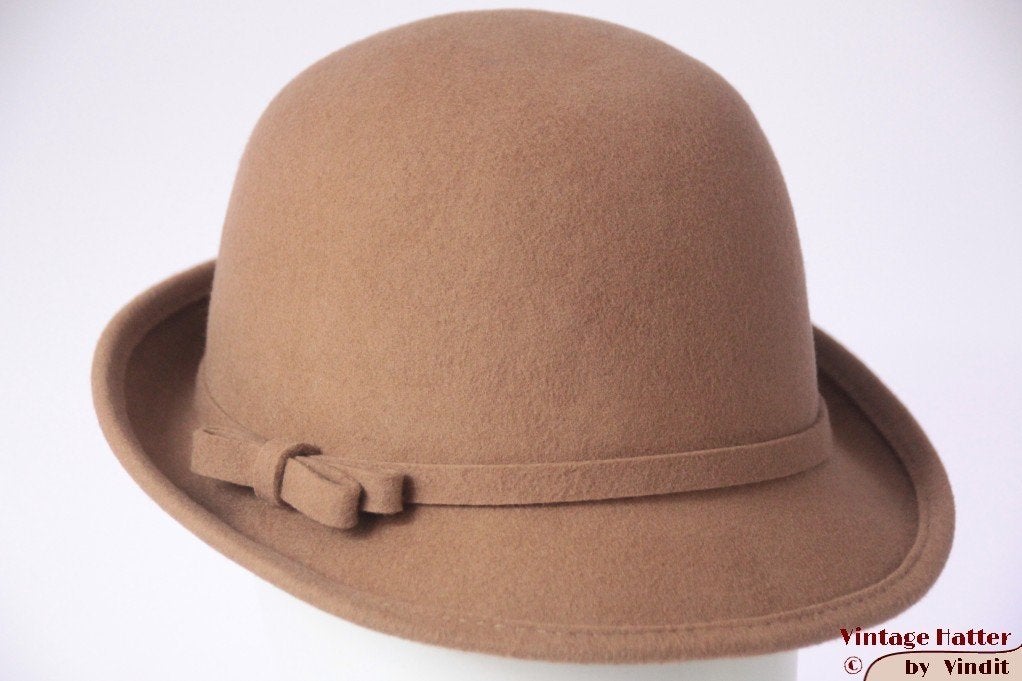cloche dophoed Dameshoed Hawkins beige bruin 54 - 58 nieuw, Hoed, Hawkins, Nieuw, One size fits all
