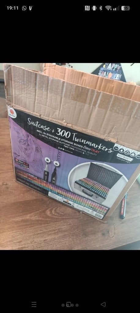 DécoTime Suitcase met een metalen opbergkoffer, Hobby en Vrije tijd, Verzenden, Nieuw, Potlood of Stift