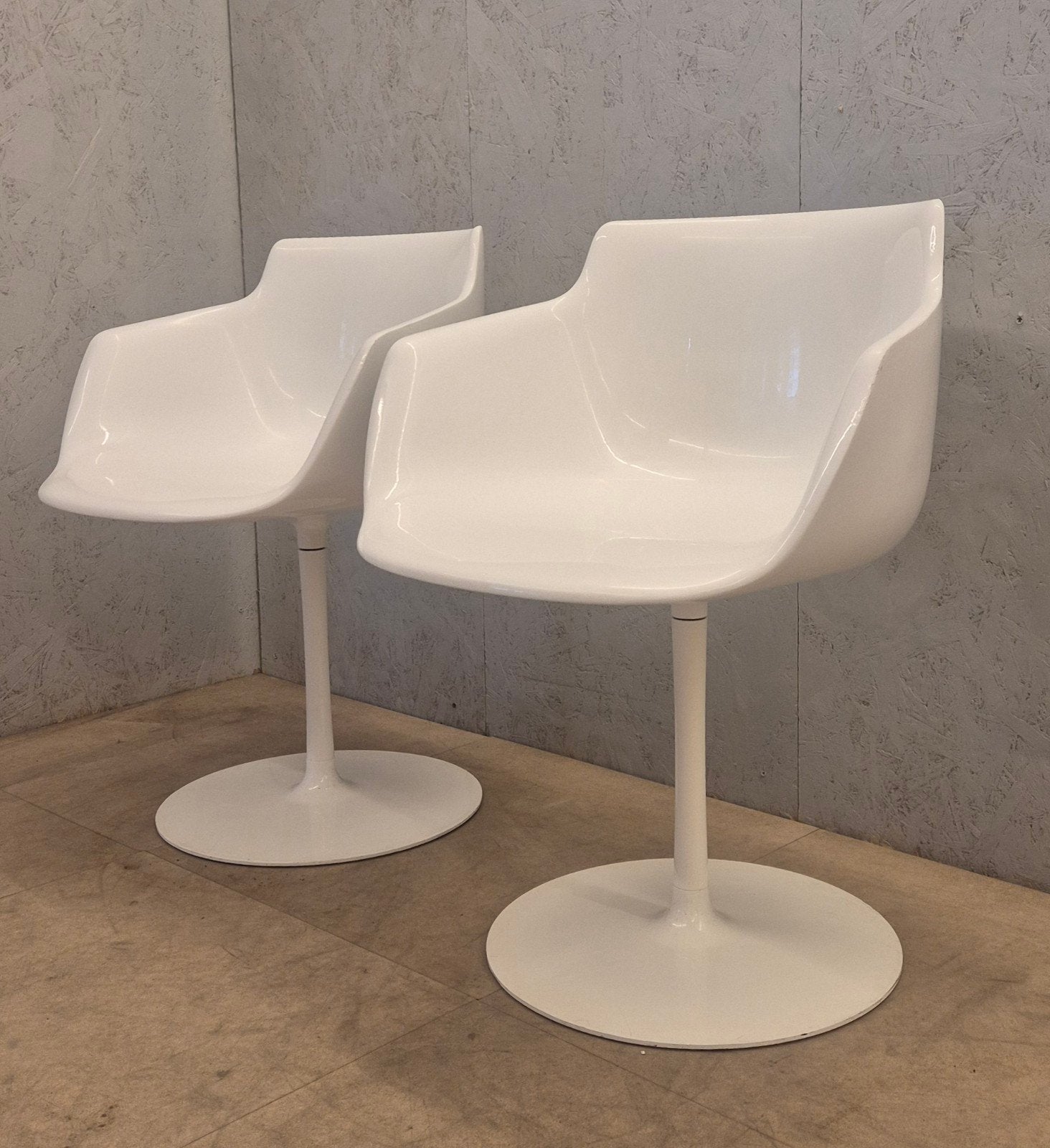 2x MDF Italia Flow Armchair – Jean Marie Massaud – Draaibaar, Ophalen, Gebruikt, Twee, Modern Design