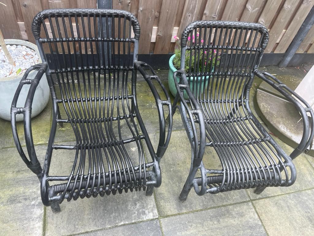 2 tuin stoelen, Ophalen, Gebruikt, Kunststof