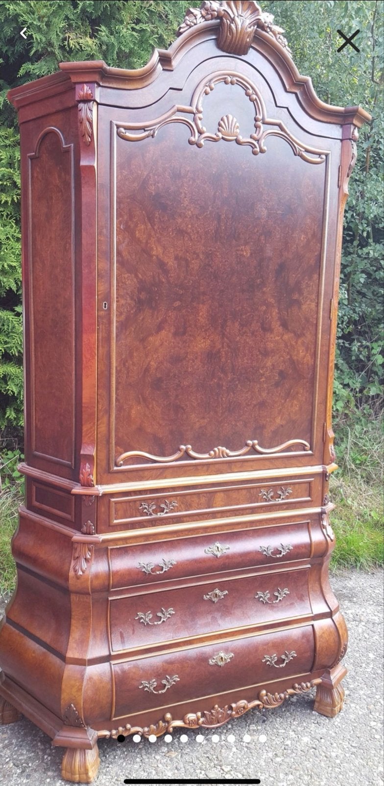 Prachtige Lodewijk XVI buikkast / vitrinekast, Huis en Inrichting, Kasten | Buffetkasten, Verzenden