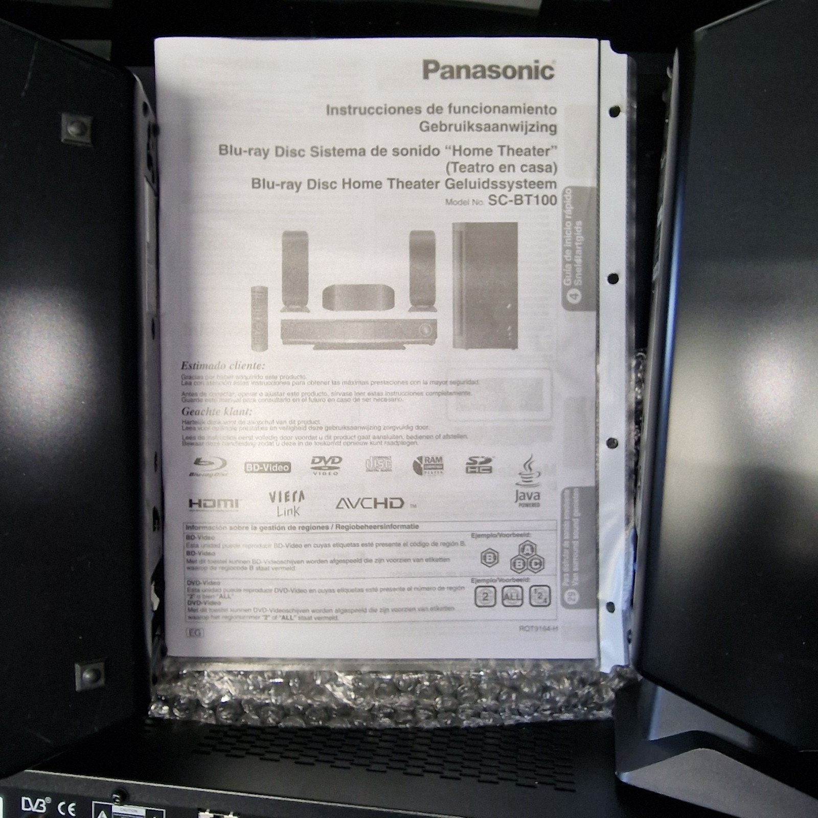 Panasonic SC-BT100 Blu-ray Disc Home Theater Systeem, Ophalen, Gebruikt, Panasonic, Blu-ray-speler
