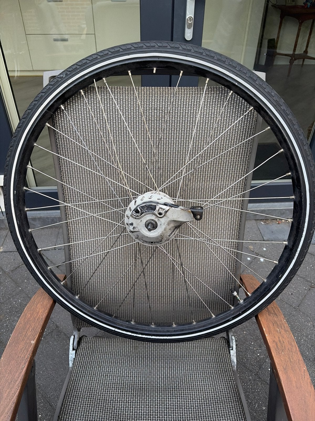 Achterwiel met 7 versnellingen en rollerbrake. Opknappen., Gebruikt, Aluminium, Stadsfiets, Ophalen