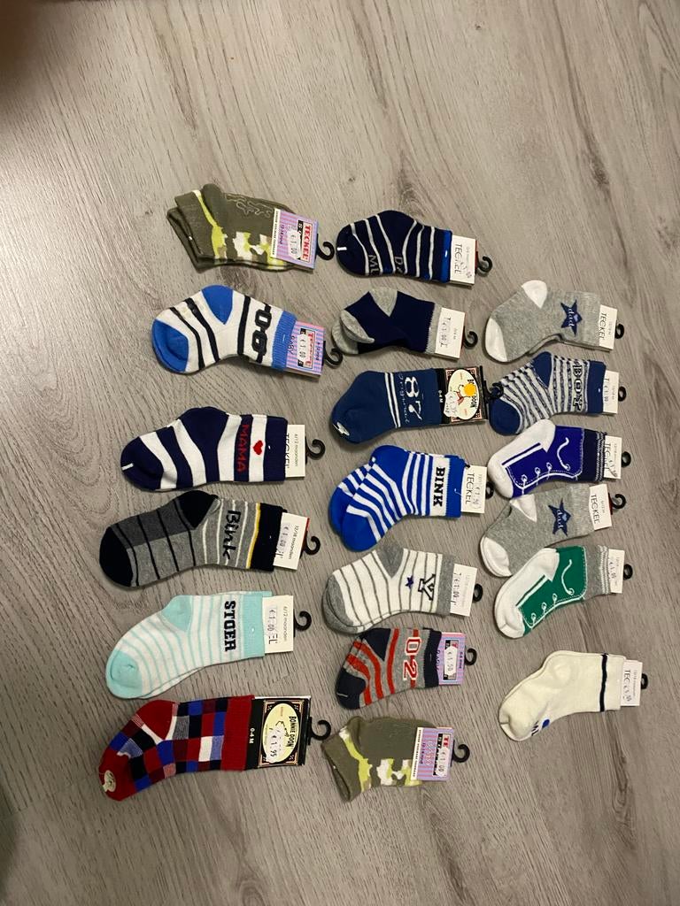 Partij 400 stuks Diverse kwaliteit baby sokjes - nieuw, Ophalen of Verzenden, Nieuw, Jongetje of Meisje, Sokjes