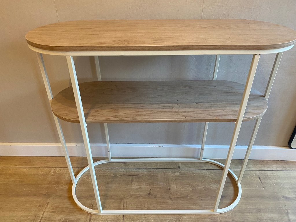 Japandi sidetable, Ophalen, 100 tot 150 cm, Zo goed als nieuw, Metaal