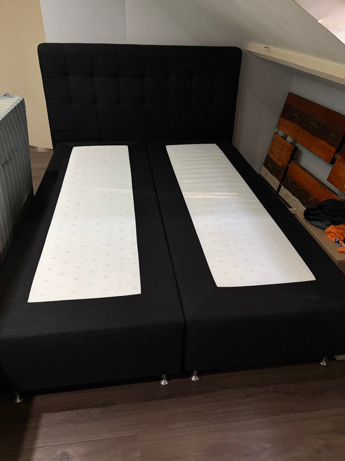 Boxspring 140x200, Ophalen, Zo goed als nieuw, Tweepersoons, 140 cm
