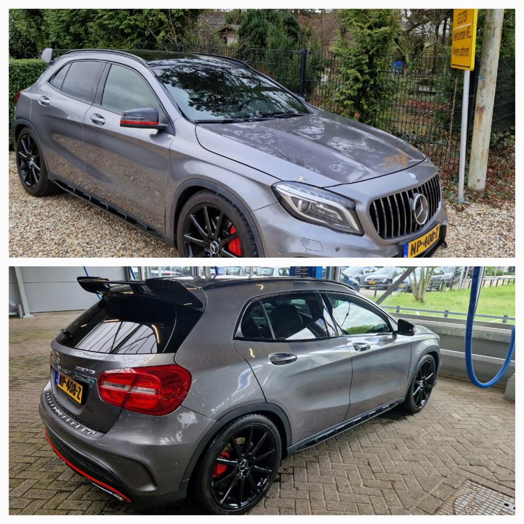 Mercedes-Benz GLA 45 AMG 2.0 265KW 4MATIC 2015 Grijs, Auto's, Mercedes-Benz, 4 cilinders, 360 pk, 1485 kg, Vierwielaandrijving