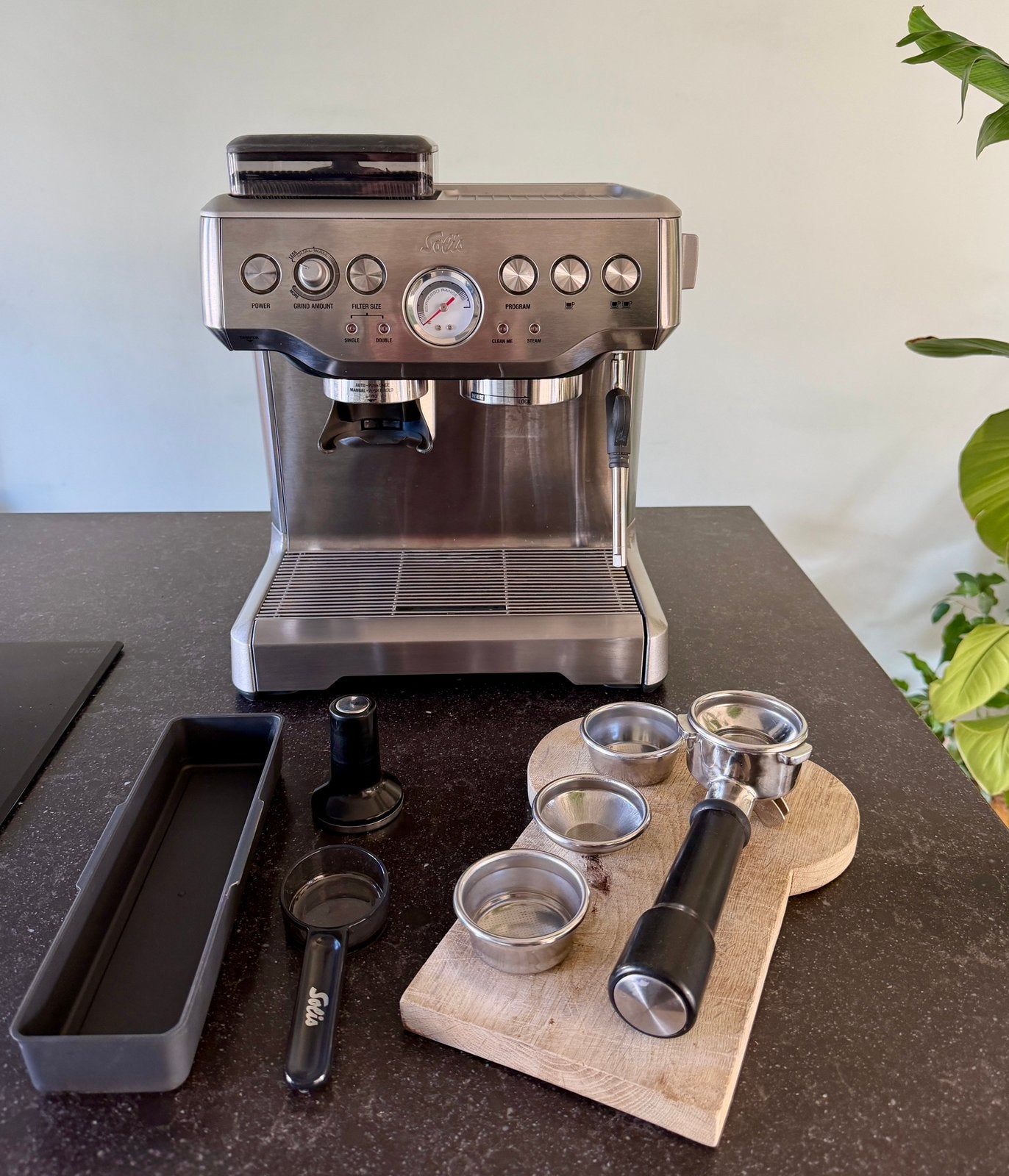 Solis 114, Sage Barista Express Espressomachine in topstaat!, Espresso apparaat, Ophalen of Verzenden, Zo goed als nieuw, 2 tot 4 kopjes