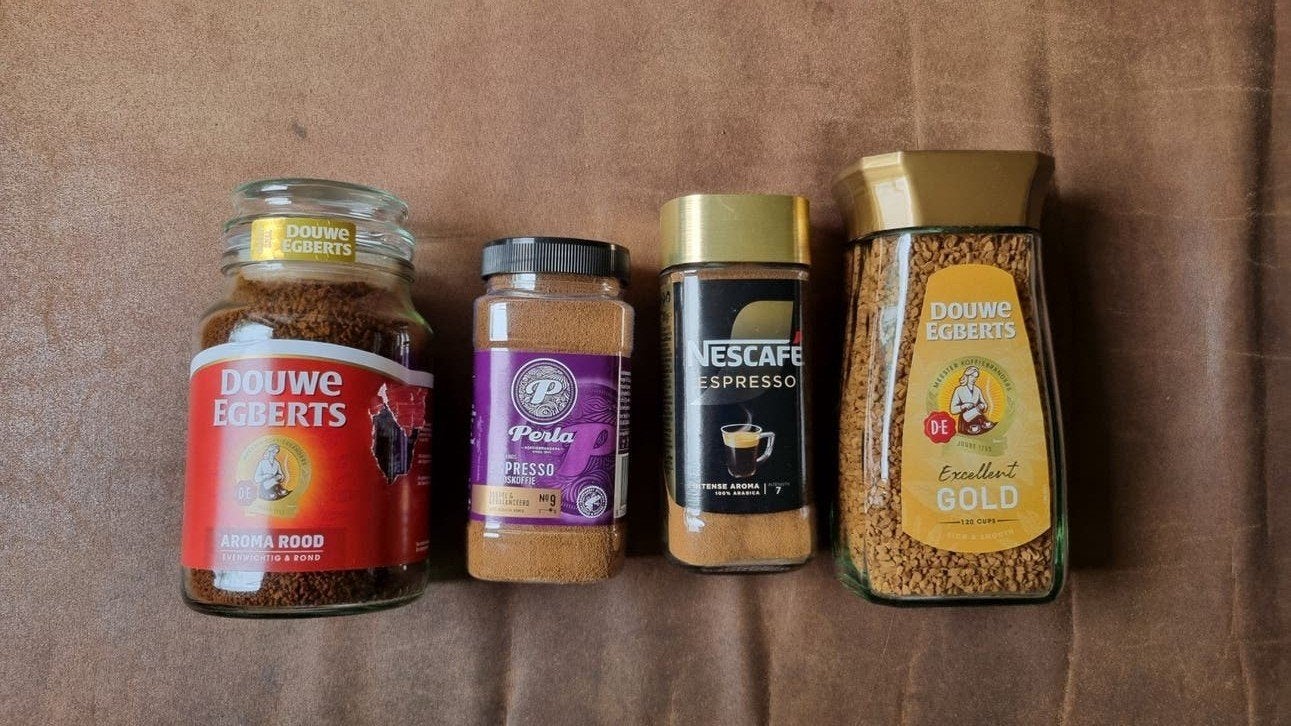 Oploskoffie in pot Douwe Egberts, Nescafe, Perla, Diversen, Levensmiddelen, Ophalen