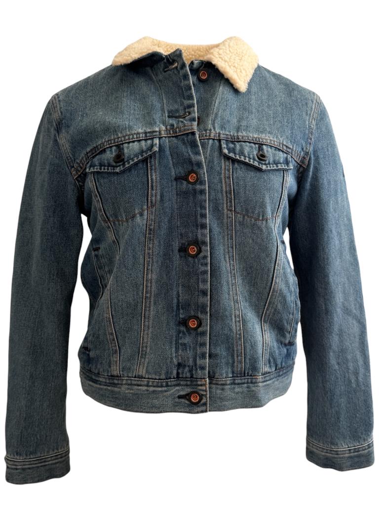Denham spijkervest S, Blauw, Ophalen of Verzenden, Zo goed als nieuw, Maat 34 (XS) of kleiner