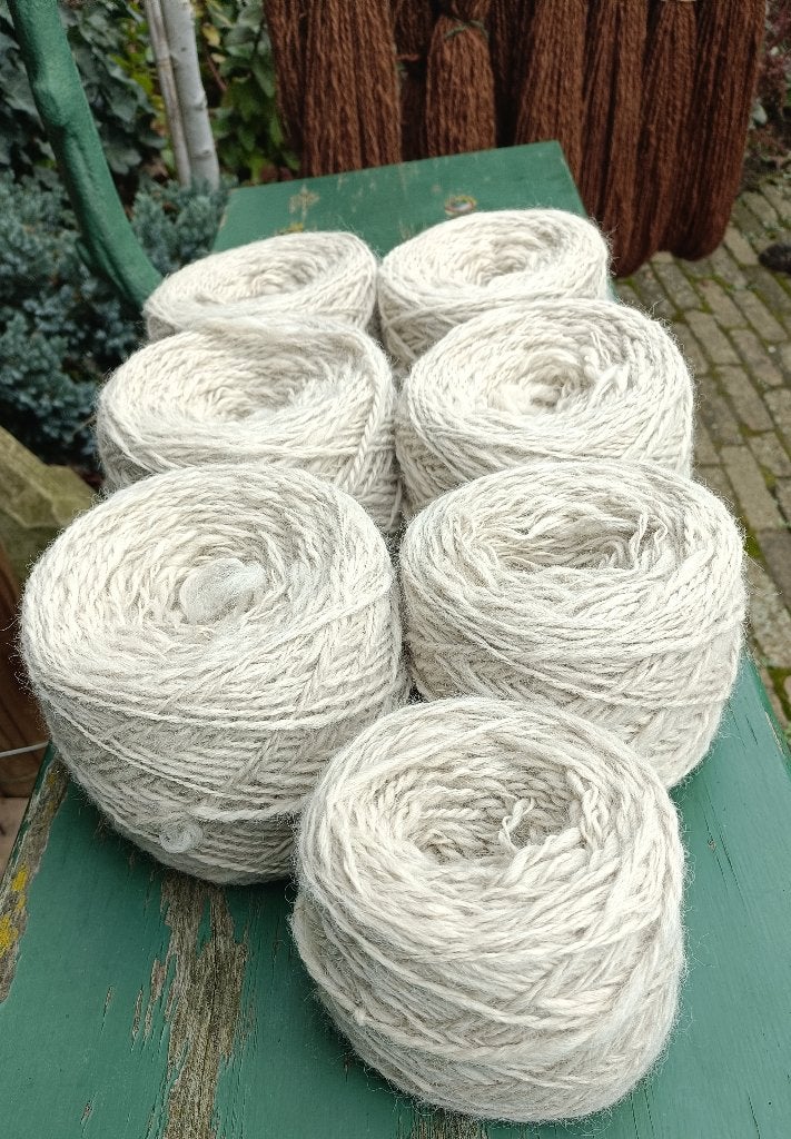 100% ALPACA getwijnd 2-draad wol Puur natuur! 1.22 kg (AW10), Ophalen of Verzenden, Nieuw, Breien of Haken, Wol of Garen