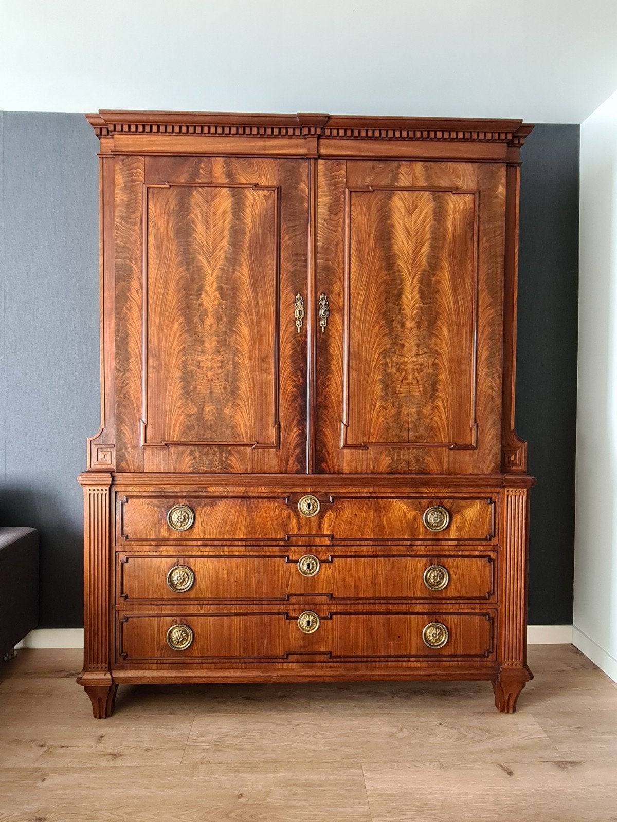 Kast, Kabinet, Louis Seize, Louis XVI, Mahonie, Ophalen