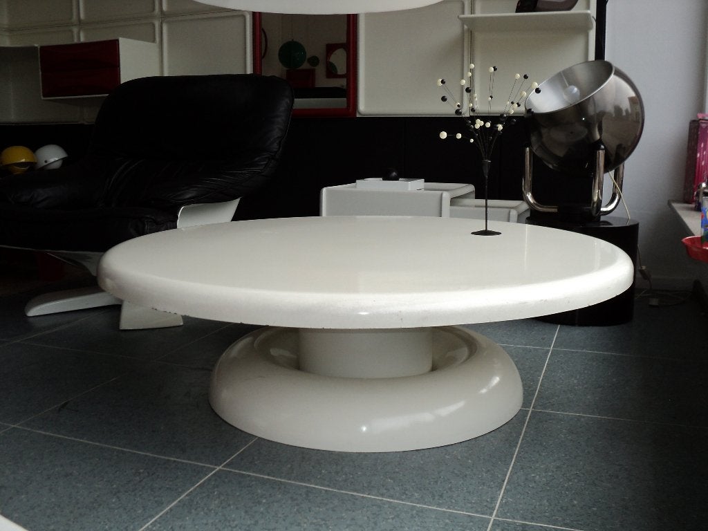 Space age glasfiber salontafel jaren 60 70 design retro, Huis en Inrichting, Tafels | Salontafels, Ophalen, Kunststof, Gebruikt