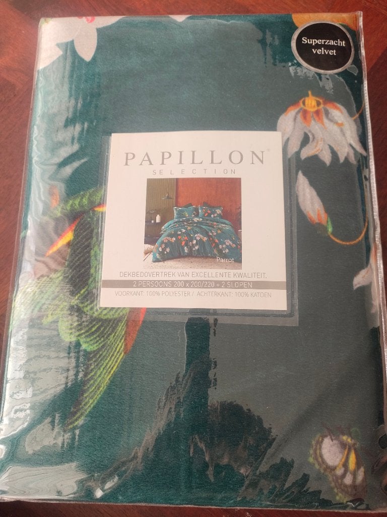 Papillon dekbedovertrek 200x200/220+2 slopen, Ophalen, Nieuw, Tweepersoons, Dekbedovertrek