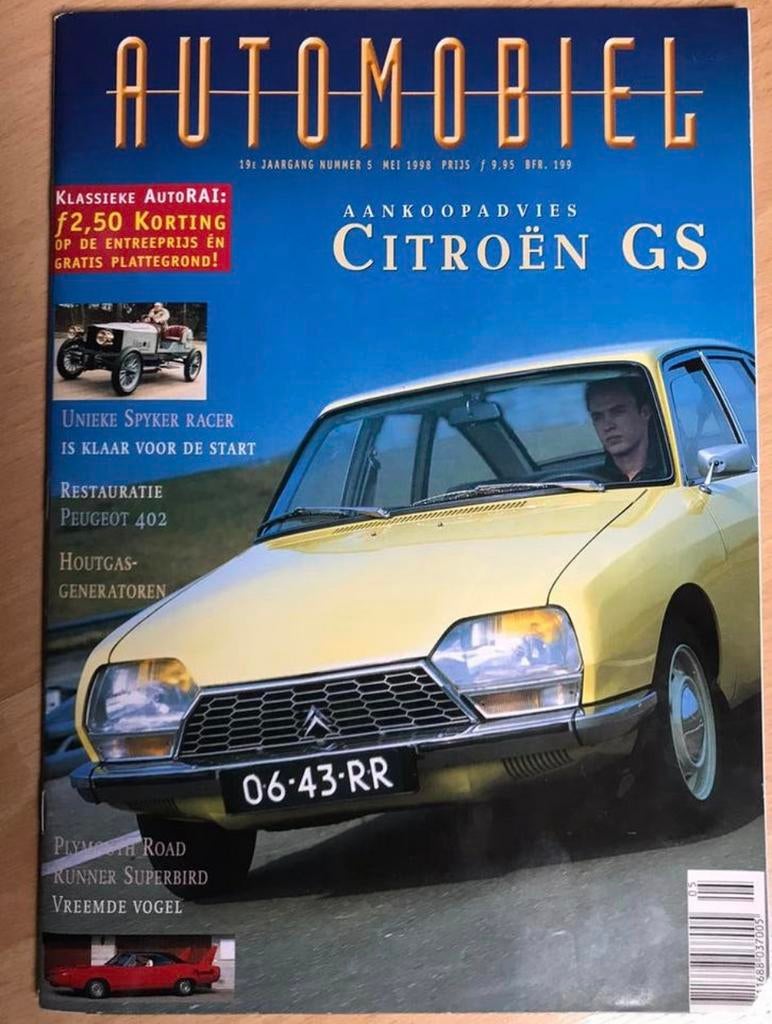 Automobiel mei 1998 Citroën GS, Spijker etc, Boeken, Ophalen of Verzenden, Zo goed als nieuw, Algemeen
