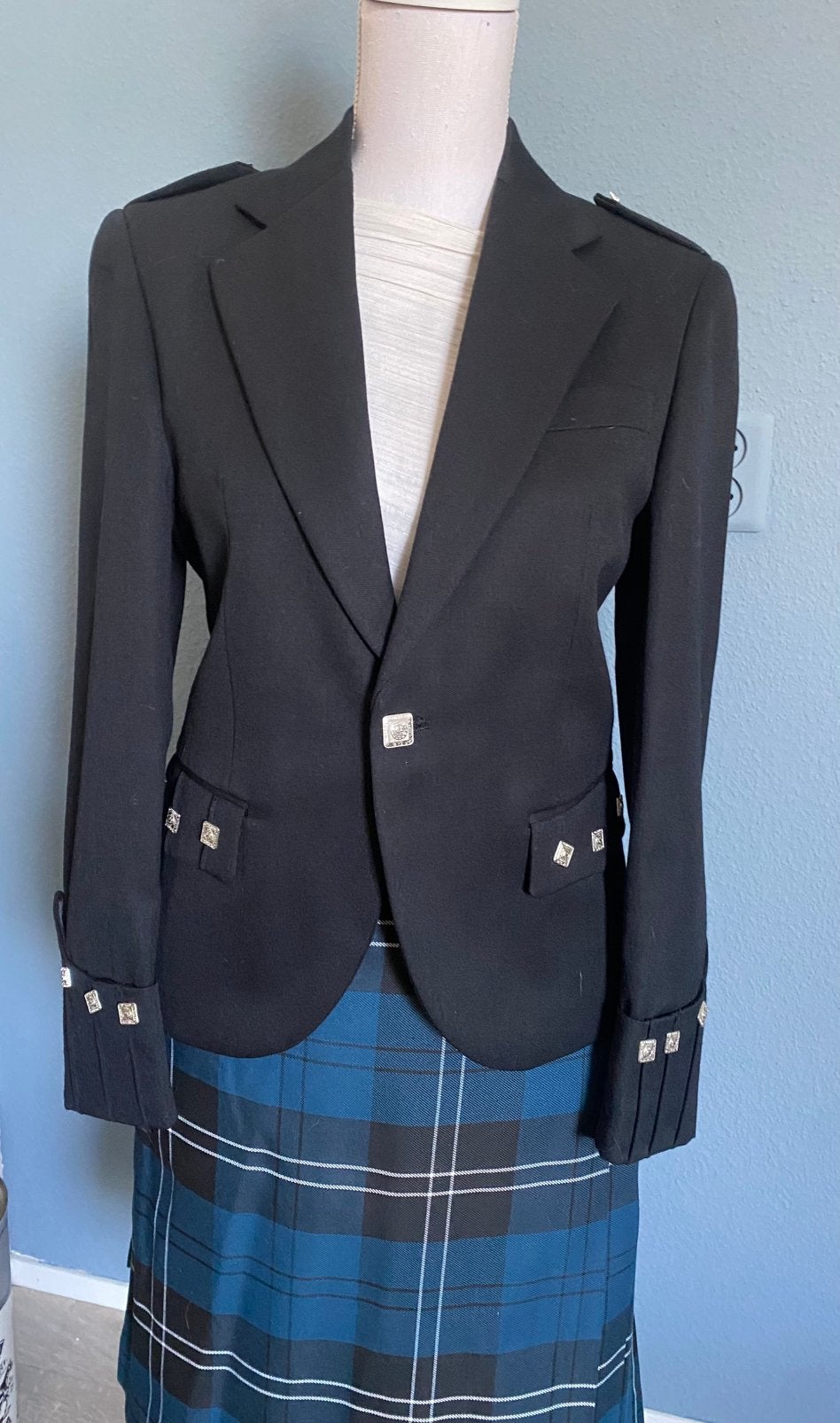 BAND KILT Argyll jasje zwart maat 36 S, Ophalen of Verzenden, Nieuw, Maat 36 (S), Zwart