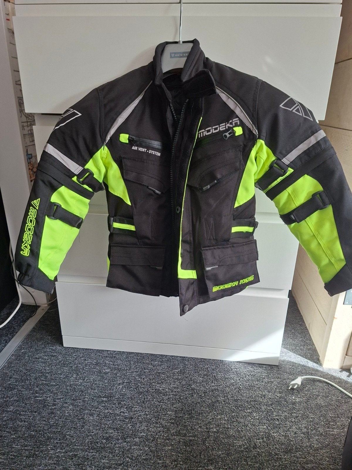 Z.g.a.n. Modeka Kids textiel motorjas, maat 128, Motoren, Ophalen of Verzenden, Tweedehands, Jas | textiel, Modeka