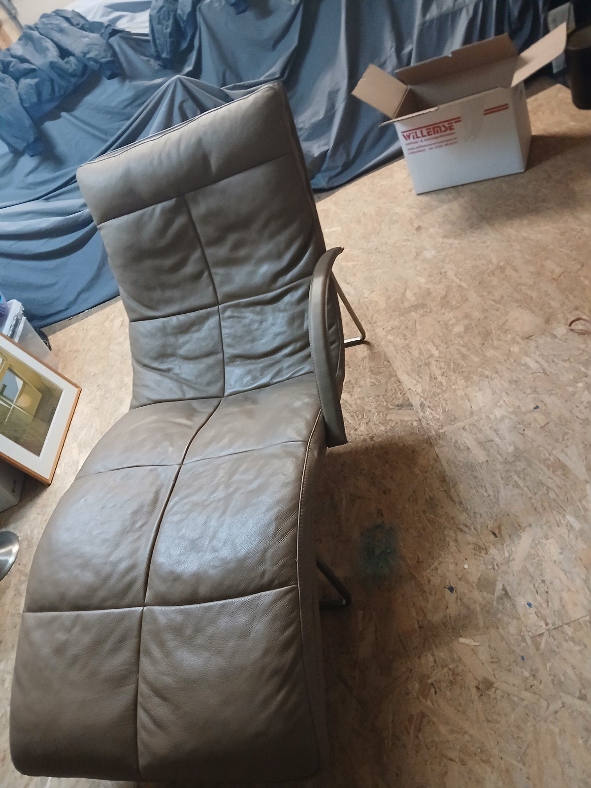 luxe ligstoel, Ophalen, Gebruikt, Eenpersoons, Leer