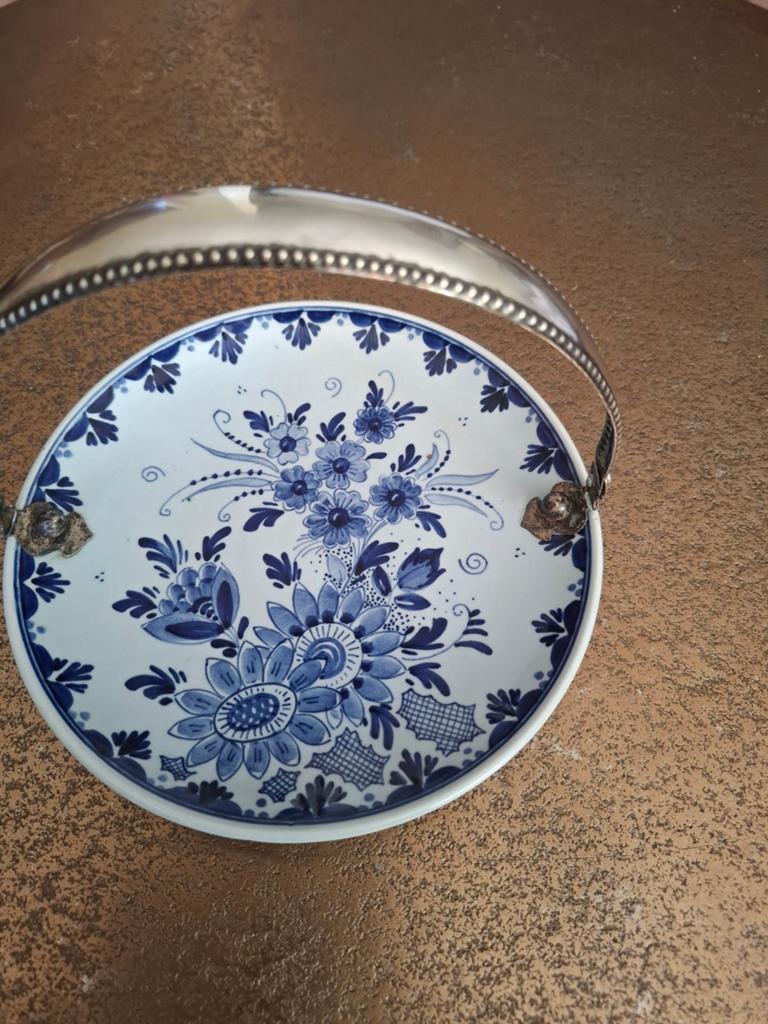 Schoonhoven Bonbonschaal met zilverenhengsel, Ophalen of Verzenden